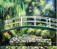 Obrazek Claude Monet - Brücke über dem Seerosenteich c91757 50x60cm Ölbild handgemalt