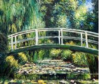 Obrazek Claude Monet - Brücke über dem Seerosenteich c91758 50x60cm Ölbild handgemalt