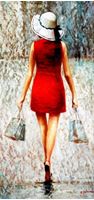 Resim Modern Art - Shopping Queen f91771 60x120cm exquisites Ölbild