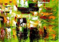 Resim Abstrakt - Berlin Tiergarten i91857 80x110cm abstraktes Ölbild handgemalt