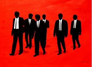 Image de Pop Art - Kult Homage of Reservoir Dogs i91877 80x110cm exquisites Ölgemälde