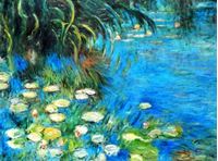 Picture of Claude Monet - Seerosen und Schilf k91988 90x120cm Ölgemälde handgemalt