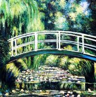 Picture of Claude Monet - Brücke über dem Seerosenteich m91934 120x120cm Ölbild handgemalt