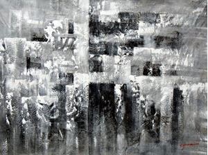 Immagine di Abstrakt - Nacht in New York k92064 90x120cm Ölgemälde handgemalt