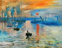 Afbeelding van Claude Monet - Sonnenaufgang b92130 40x50cm Ölgemälde handgemalt