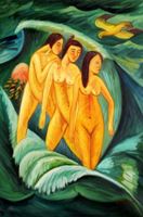 Afbeelding van Ernst Ludwig Kirchner - Drei Badende d92196 60x90cm handgemaltes Ölbild