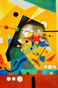 Immagine di Wassily Kandinsky - Harmonie tranquille d92203 60x90cm Ölbild handgemalt