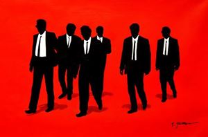 Image de Pop Art - Kult Homage of Reservoir Dogs d92207 60x90cm exquisites Ölgemälde