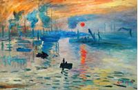 Εικόνα της Claude Monet - Sonnenaufgang d92228 60x90cm Ölgemälde handgemalt
