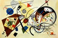 Image de Wassily Kandinsky - Querlinie d92235 60x90cm exzellentes Ölgemälde
