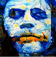 Imagen de Van Gogh meets the Joker mix g92478 80x80cm fantastisches Ölbild