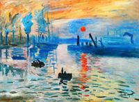 Afbeelding van Claude Monet - Sonnenaufgang i92387 80x110cm Ölgemälde handgemalt