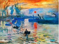 Afbeelding van Claude Monet - Sonnenaufgang k92399 90x120cm Ölgemälde handgemalt