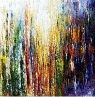 Immagine di Abstrakt - Durch den Monsun m92438 120x120cm exquisites Ölbild handgemalt