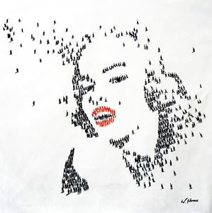 Resim Modern Art - Marylin Monroes people m92542 120x120cm eindrucksvolles Gemälde handgemalt