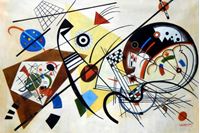 Obrazek Wassily Kandinsky - Querlinie p92461 120x180cm exzellentes Ölgemälde