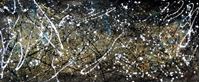 Obrazek Autumn Rhythm Homage of Pollock t92439 75x180cm abstraktes Ölgemälde handgemalt